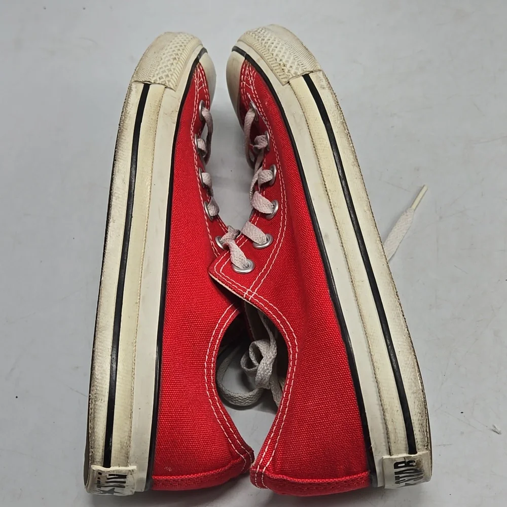 Converse Red and White Sneakers 9W 7M - Picture 6 of 12